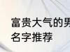 富贵大气的男孩名字 富贵大气的男孩名字推荐