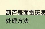 葫芦表面霉斑怎么处理 葫芦表面霉斑处理方法