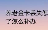 养老金卡丢失怎么办理 养老保险卡丢了怎么补办