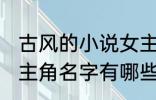 古风的小说女主角名字 古风的小说女主角名字有哪些