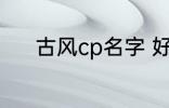 古风cp名字 好听的古风cp名字